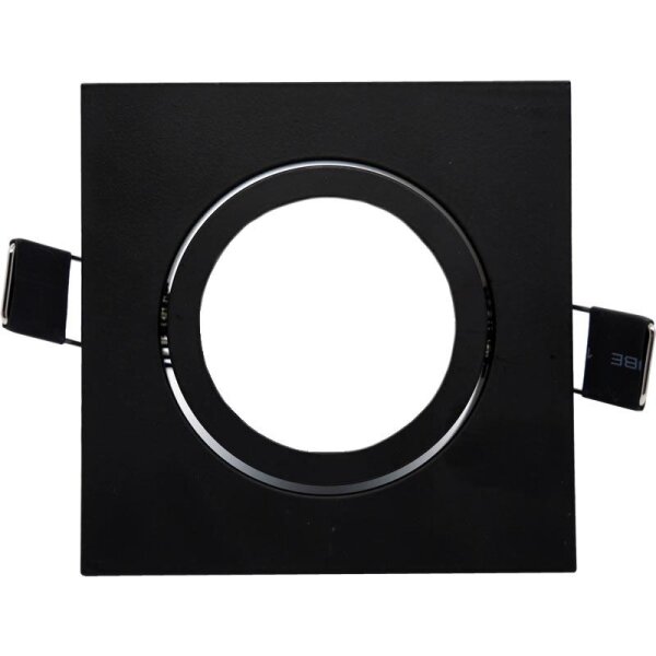 LEDlumi LLEBE02SW GU10 MR16 Spot Einbaurahmen Deckeneinbau eckig schwenkbar schwarz