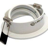 LEDlumi LLEBR02WS GU10 MR16 Spot Einbaurahmen Deckeneinbau rund schwenkbar weiß