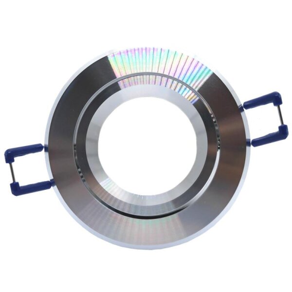 LEDlumi LLEBR01SI GU10 MR16 Spot Einbaurahmen Deckeneinbau rund schwenkbar silber