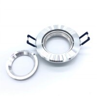LEDlumi LLEBR01SI GU10 MR16 Spot Einbaurahmen Deckeneinbau rund schwenkbar silber