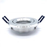 LEDlumi LLEBR01SI GU10 MR16 Spot Einbaurahmen Deckeneinbau rund schwenkbar silber