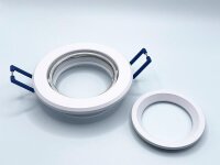 LEDlumi LLEBR01WS GU10 MR16 Spot Einbaurahmen Deckeneinbau rund schwenkbar weiß