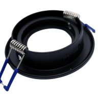 LEDlumi LLEBR01SW GU10 MR16 Spot Einbaurahmen Deckeneinbau rund schwenkbar schwarz