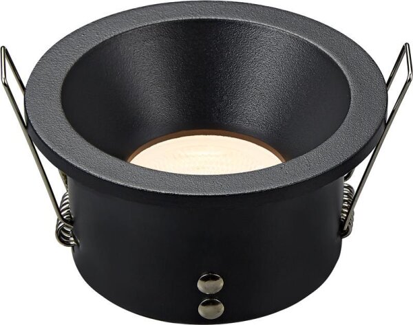 LEDlumi LLSPU01SW Einbaurahmen MR16 Spot GU10 Sockel IP44 rund konkav schwarz