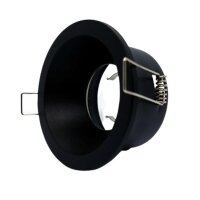 LEDlumi LLSPU01SW Einbaurahmen MR16 Spot GU10 Sockel IP44 rund konkav schwarz