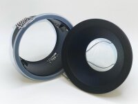 LEDlumi LLSPU01SW Einbaurahmen MR16 Spot GU10 Sockel IP44 rund konkav schwarz
