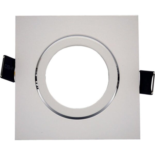 LEDlumi LLEBE02WS GU10 MR16 Spot Einbaurahmen Deckeneinbau eckig schwenkbar weiß