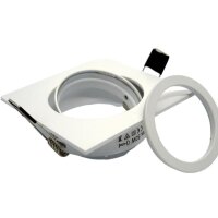 LEDlumi LLEBE02WS GU10 MR16 Spot Einbaurahmen Deckeneinbau eckig schwenkbar weiß