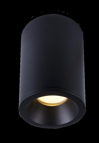 LEDlumi LLSPA01SW Aufbaugehäuse mit Einbaurahmen MR16 Spot GU10 Sockel IP44 rund konkav schwarz