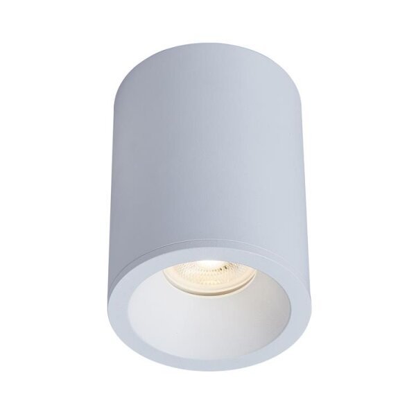 LEDlumi LLSPA01WS Aufbaugehäuse mit Einbaurahmen MR16 Spot GU10 Sockel IP44 rund konkav weiß