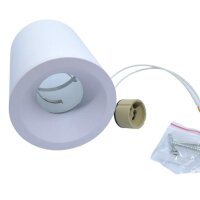 LEDlumi LLSPA01WS Aufbaugehäuse mit Einbaurahmen MR16 Spot GU10 Sockel IP44 rund konkav weiß