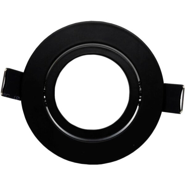 LEDlumi LLEBR02SW GU10 MR16 Spot Einbaurahmen Deckeneinbau rund schwenkbar schwarz