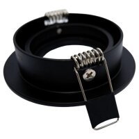LEDlumi LLEBR02SW GU10 MR16 Spot Einbaurahmen Deckeneinbau rund schwenkbar schwarz