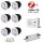 Gledopto Ledlumi Set - TunableWhite 6 Stück Spots LL32408-2065 Spiegel mit Meanwell Netzteil 60W