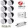 Gledopto Ledlumi Set - RGBW 8 Stück Spots LL52410 Spiegel mit Meanwell Netzteil 100W