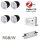 Gledopto Ledlumi Set - RGBW 4 Stück Spots LL52410 Spiegel mit Meanwell Netzteil 60W