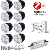 Gledopto Ledlumi Set - RGBCCT 8 Stück Spots LL62411...