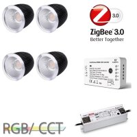 Gledopto Ledlumi Set - RGBCCT 4 Stück Spots LL62411...