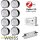 Gledopto Ledlumi Set - SingleColor 8 Stück Spots flach LL22406-2850 mit Meanwell Netzteil 60W