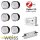 Gledopto Ledlumi Set - SingleColor 6 Stück Spots flach LL22406-2850 mit Meanwell Netzteil 40W