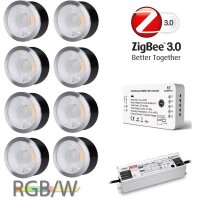 Gledopto Ledlumi Set - RGBW 8 Stück Spots flach...