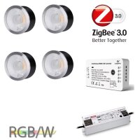 Gledopto Ledlumi Set - RGBW 4 Stück Spots flach...