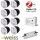 Gledopto Ledlumi Set - SingleColor 8 Stück Spots LL22408-2850R Spiegel mit Meanwell Netzteil 80W