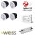 Gledopto Ledlumi Set - SingleColor 4 Stück Spots LL22408-2850R Spiegel mit Meanwell Netzteil 40W