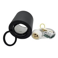 LEDlumi LLAP01SW Aufbaugehäuse schwenkbar MR16 Spot GU10 Sockel rund schwarz