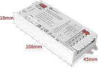 Gledopto LED Controller ZigBee 3.0 Pro+ 2 in 1,  2-wire/3-wire, 12-24V, Max 12A Output RGB+CCT