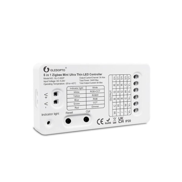 Gledopto ZigBee Pro Ultra Dünner Mini 5-IN-1 LED Controller - GL-C-002P 6A/CH