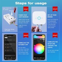 Gledopto ZigBee Pro Digital RGB LED-Strip-Controller, DC 5-24V, 10A - GL-C-103P