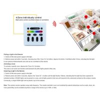 Gledopto 2.4GHz RF Wand-Touchpanel RGBW, 100-240V AC, 4-Zonen Fernsteuerung - GL-W-001