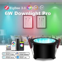 Gledopto GL-D-001P ZigBee Pro RGB+CCT LED Downlight schwarz