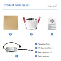 Gledopto GL-D-002P ZigBee Pro RGB+CCT 6W IP40 LED Einbaustrahler weiß