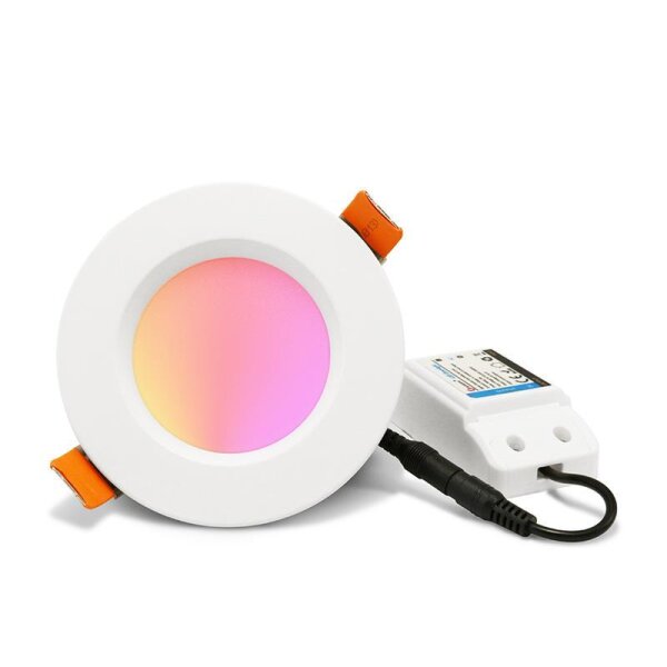 Gledopto GL-D-003P ZigBee Pro RGB+CCT 6W 114mm IP44 LED Einbaustrahler weiß