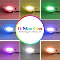 Gledopto GL-D-003P ZigBee Pro RGB+CCT 6W 114mm IP44 LED Einbaustrahler weiß
