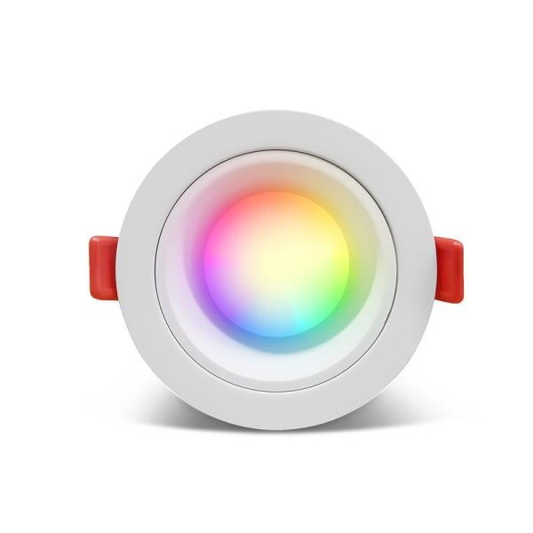 ZigBee Pro RGB+CCT 12W 113mm IP54 LED Einbaustrahler weiß Gledopto GL-D-007P