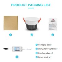 ZigBee Pro RGB+CCT 12W 113mm IP54 LED Einbaustrahler weiß Gledopto GL-D-007P