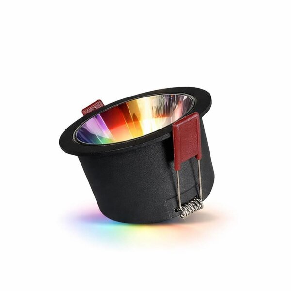 Gledopto ZigBee Pro RGB+CCT LED Downlight 12W CRI>90 schwarz matt IP40 - GL-D-010P
