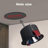Gledopto ZigBee Pro RGB+CCT LED Downlight 12W CRI>90 schwarz matt IP40 - GL-D-010P