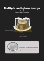Gledopto ZigBee Pro RGB+CCT LED Downlight 12W CRI>90 schwarz matt IP40 - GL-D-010P