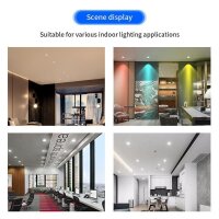 Gledopto ZigBee Pro Ultra-flaches RGB+CCT LED Downlight 6W CRI>90 Weiß - GL-D-013P