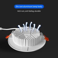 Gledopto ZigBee Pro Ultra-flaches RGB+CCT LED Downlight 6W CRI>90 Weiß - GL-D-013P