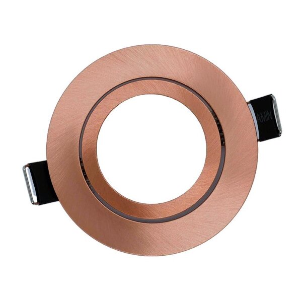 LEDlumi Spot Decken-Einbaurahmen für GU10 MR16 rund schwenkbar kupfer/Rosegold LLEBR02KU