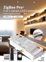 Gledopto LED Controller ZigBee 3.0 Pro+ 5 in 1, 12-48V, Max 15A Output RGB+CCT / GL-C-204P