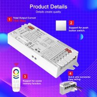 Gledopto LED Controller ZigBee 3.0 Pro+ 5 in 1, 12-48V, Max 15A Output RGB+CCT / GL-C-204P