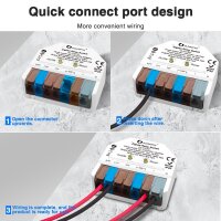 Gledopto Ultra-Mini ZigBee 3.0 Relais Schalter, AC100-240V, DC12-48V, Max 10A/16A / GL-C-310P