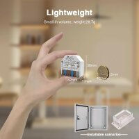 Gledopto Ultra-Mini ZigBee 3.0 Relais Schalter, AC100-240V, DC12-48V, Max 10A/16A / GL-C-310P
