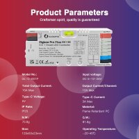 Gledopto LED Controller ZigBee 3.0 Pro+ 5 in 1, 5-24V, Max 15A Output, mit Stecksicherung 20A RGB+CCT / GL-C-601P